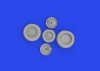Eduard 648934 J-35 Draken wheels Type 1 HASEGAWA 1/48